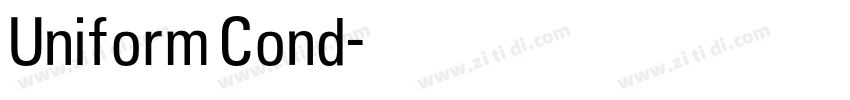 Uniform Cond字体转换